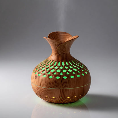 Wood Grain Aroma Diffuser with Ultrasonic Mist
